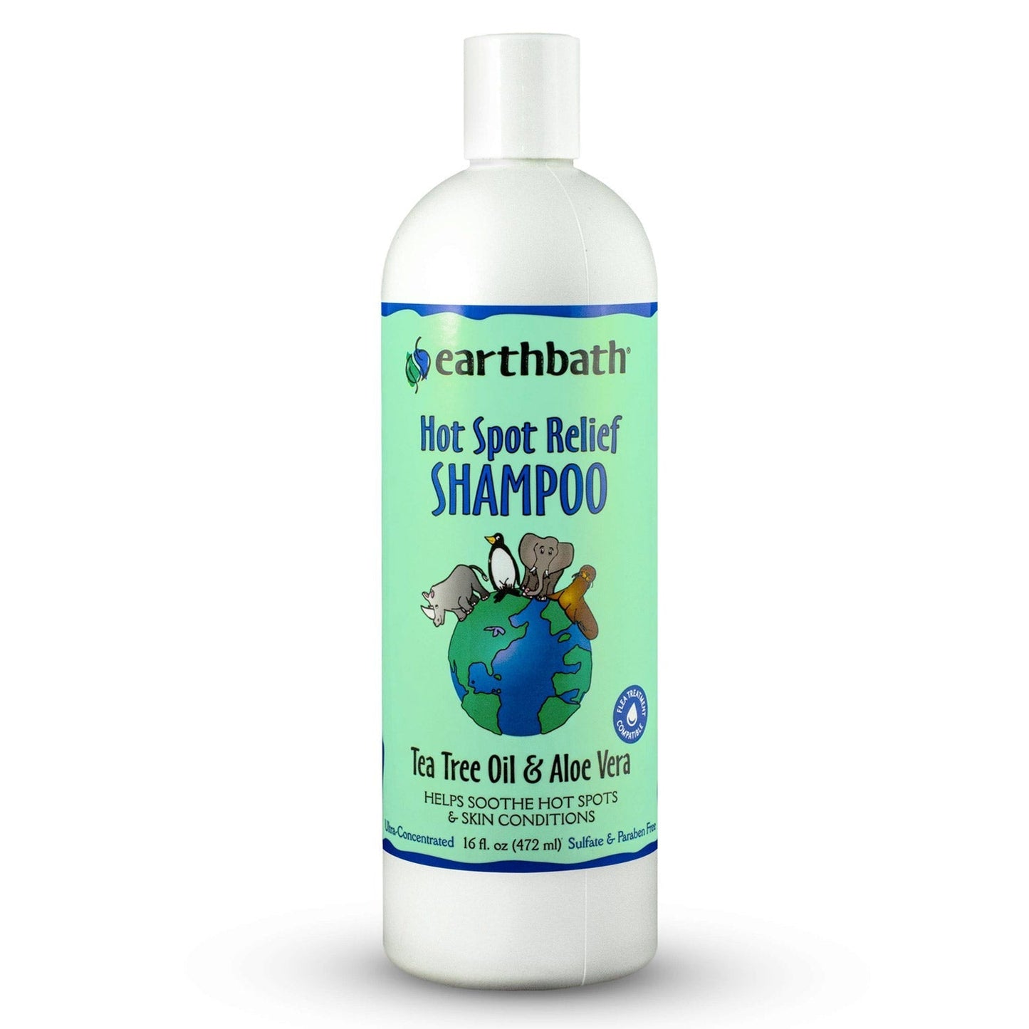 Hot Spot Relief Shampoo Tea Tree Oil &amp; Aloe Vera  16oz