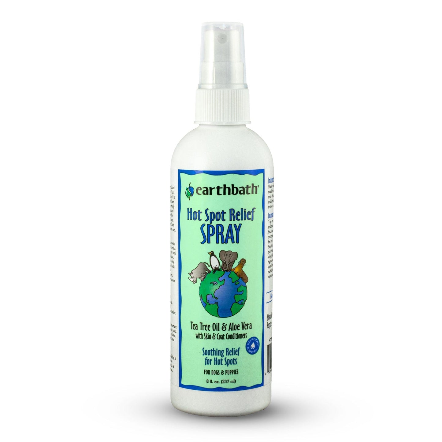 earthbathÂ® Hot Spot Relief Spray, Tea Tree Oil &amp; Aloe Vera, Made in USA, 8 oz pump spray