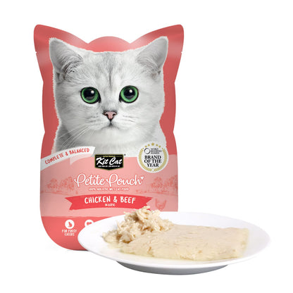Kit Cat Petite Pouch 70g - Chicken & Beef (1 Box -24pcs)