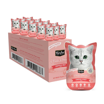 Kit Cat Petite Pouch 70g - Chicken & Beef (1 Box -24pcs)
