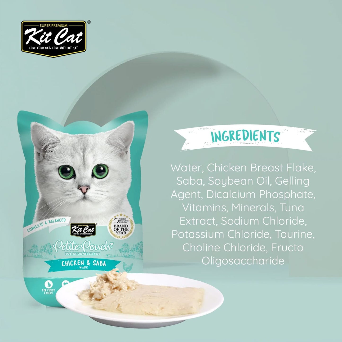 Kit Cat Petite Pouch 70g - Chicken & Saba