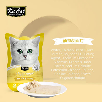 Kit Cat Petite Pouch 70g - Chicken &amp; Salmon (1 Box -24pcs)