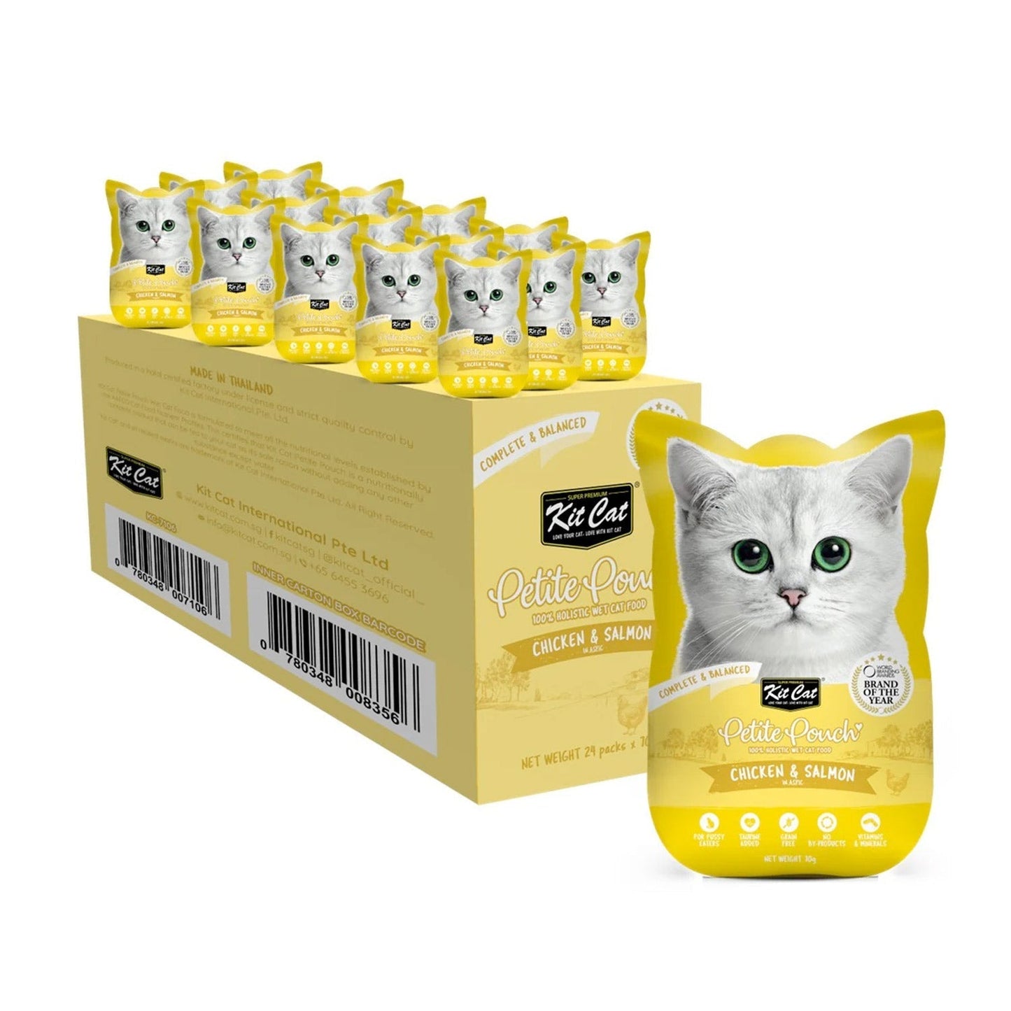 Kit Cat Petite Pouch 70g - Chicken & Salmon
