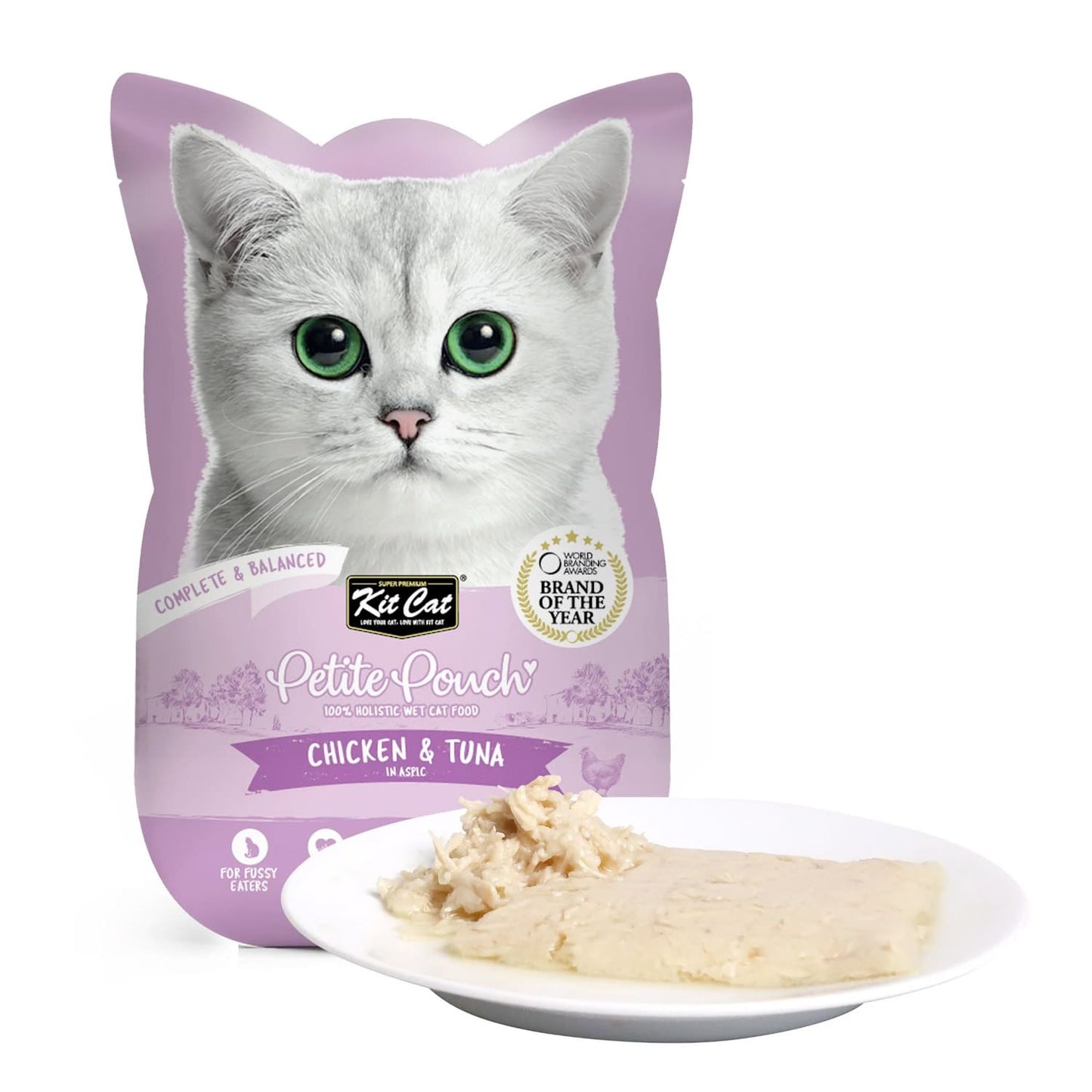 Kit Cat Petite Pouch 70g - Chicken & Tuna (1 Box -24pcs)