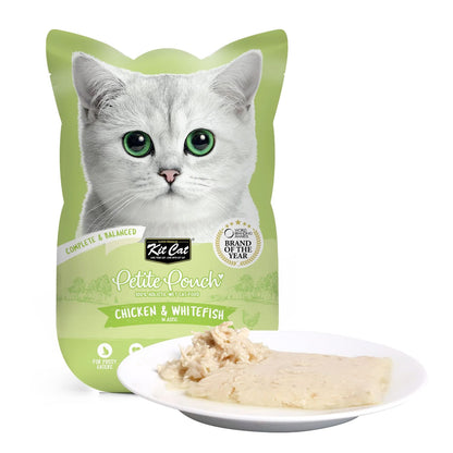 Kit Cat Petite Pouch 70g - Chicken &amp; Whitefish (1 Box -24pcs)