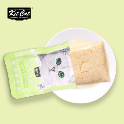 Kit Cat Petite Pouch 70g - Chicken &amp; Whitefish (1 Box -24pcs)