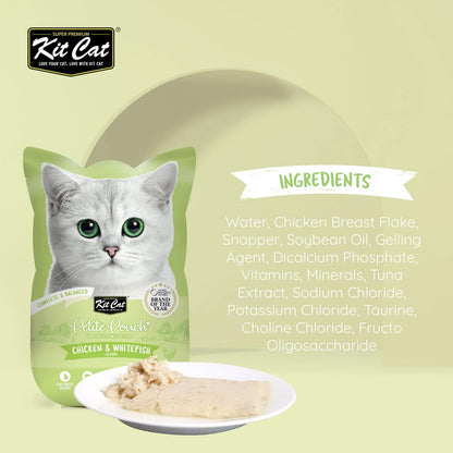 Kit Cat Petite Pouch 70g - Chicken &amp; Whitefish (1 Box -24pcs)