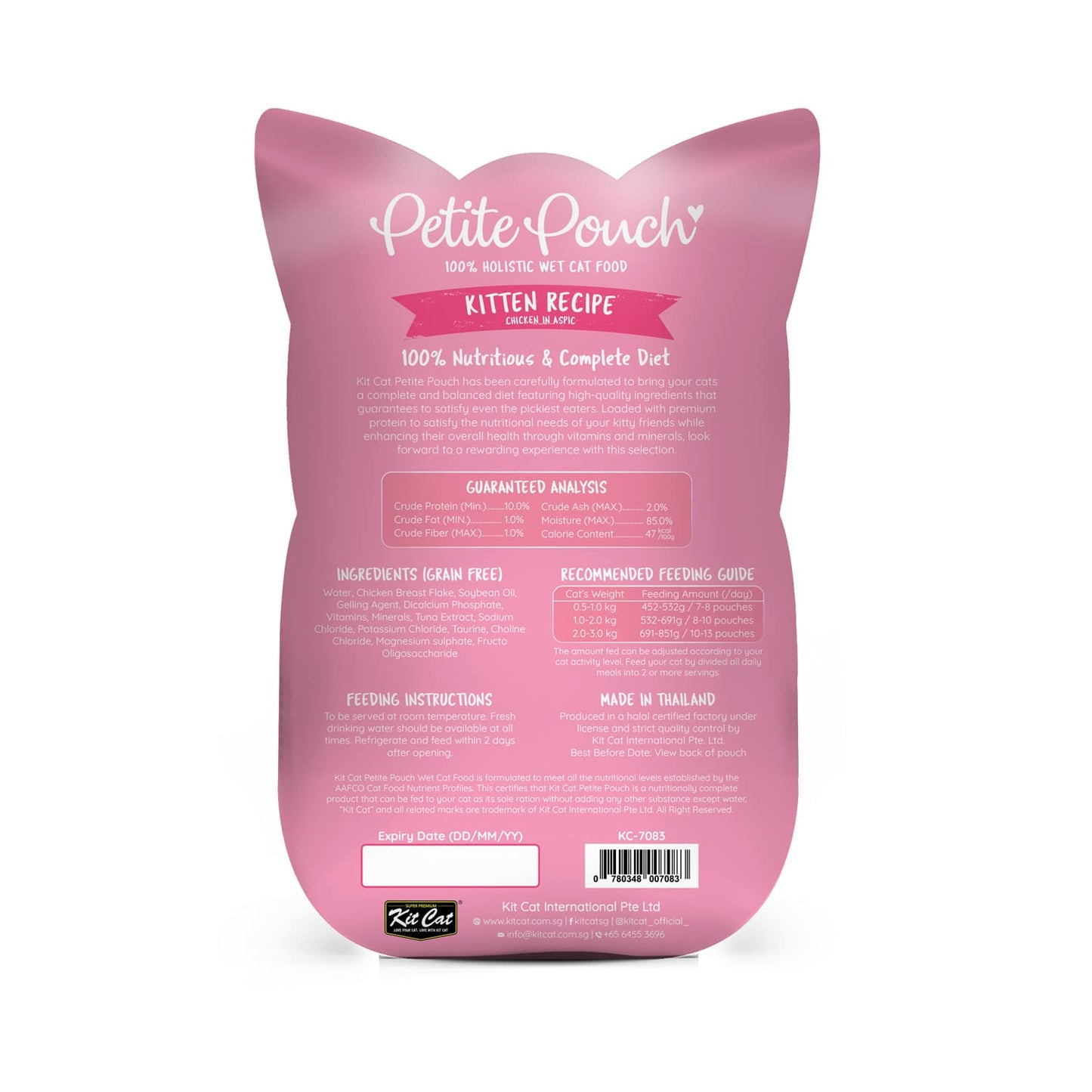 Kit Cat Petite Pouch 70g - Kitten Chicken (1 Box -24pcs)