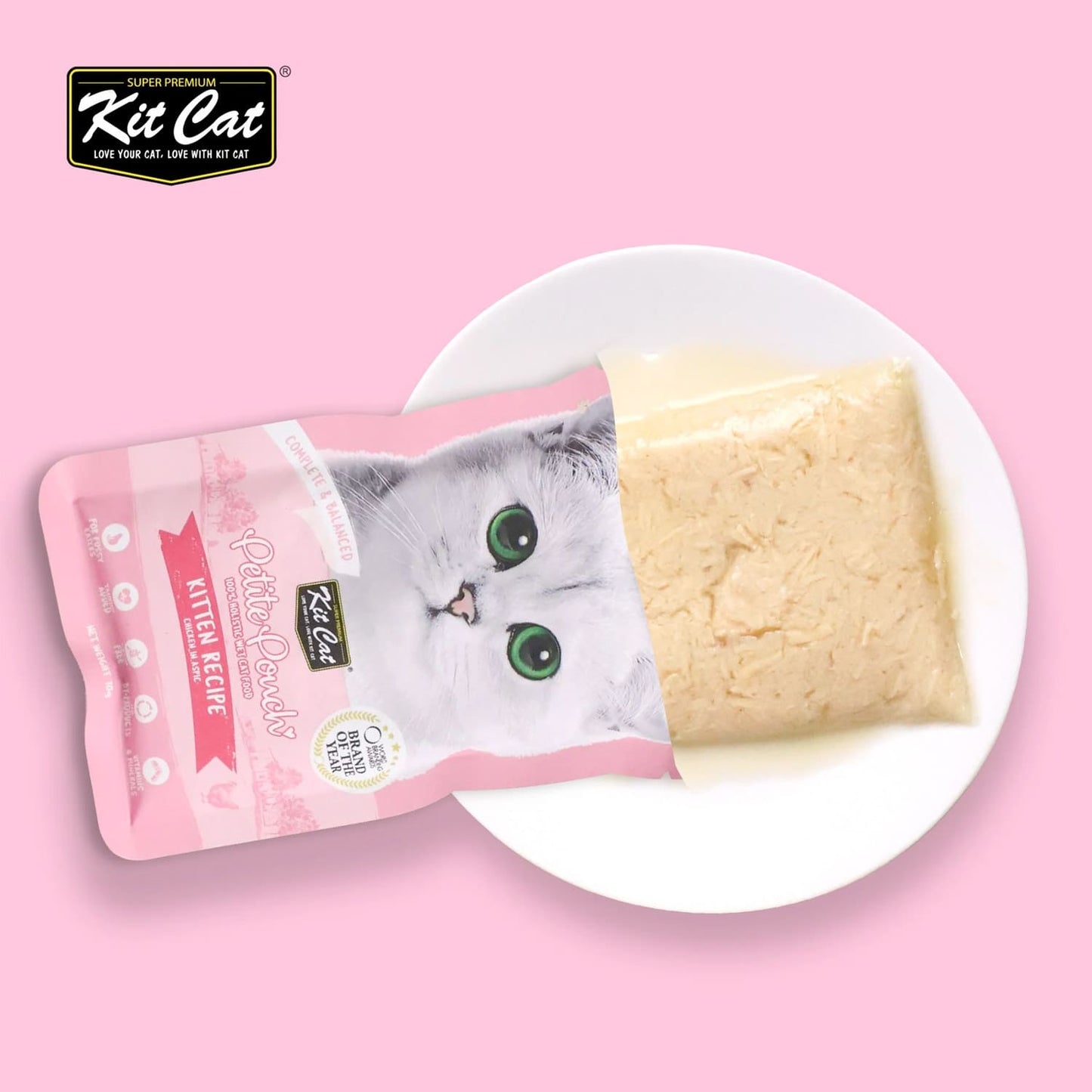 Kit Cat Petite Pouch 70g - Kitten Chicken (1 Box -24pcs)