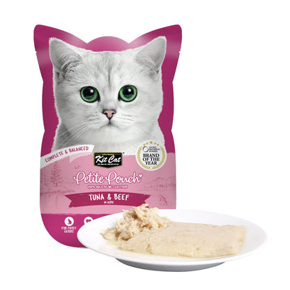 Kit Cat Petite Pouch 70g - Tuna &amp; Beef (1 Box -24pcs)