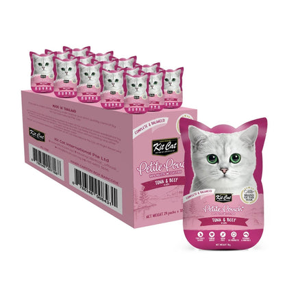 Kit Cat Petite Pouch 70g - Tuna &amp; Beef (1 Box -24pcs)