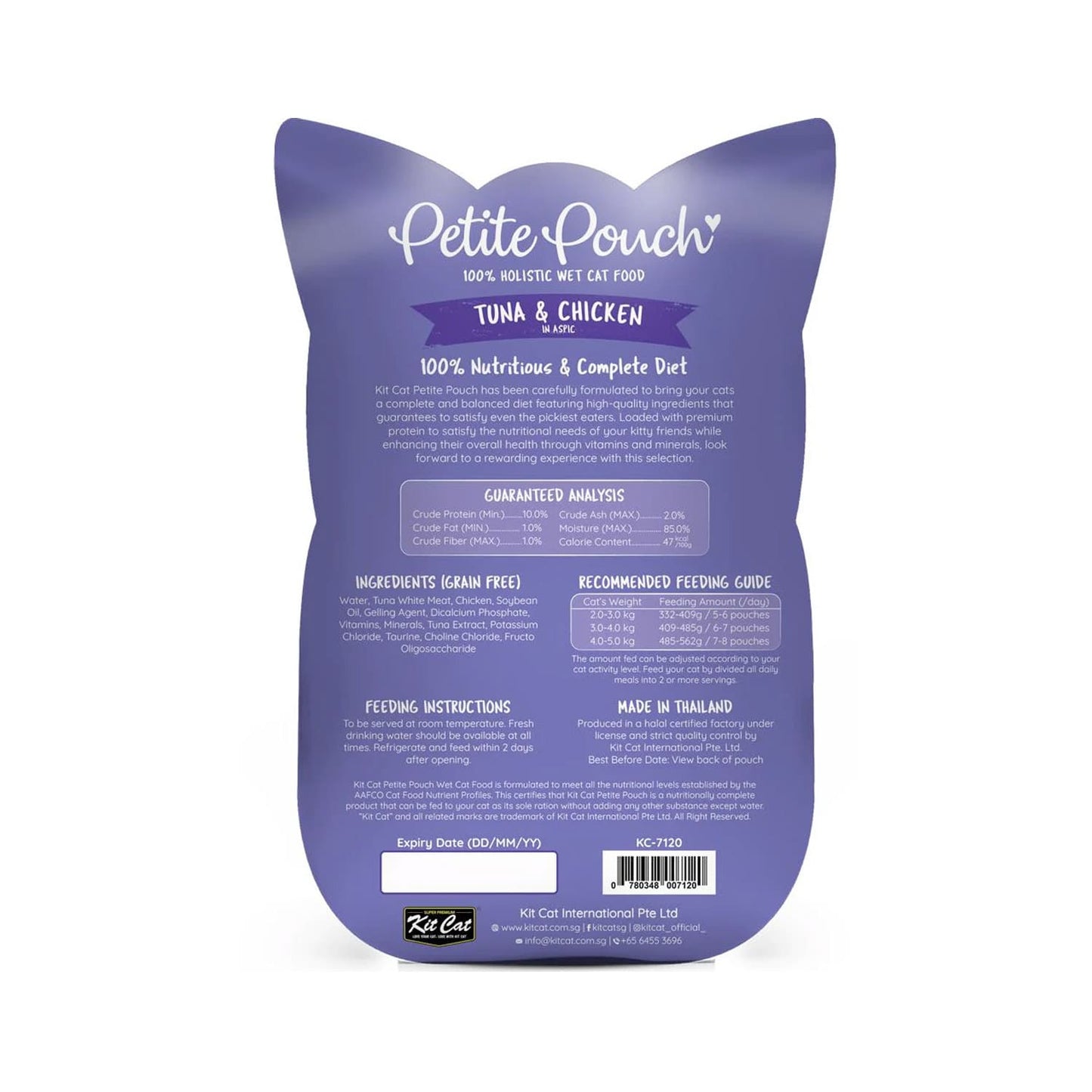 Kit Cat Petite Pouch 70g - Tuna &amp; Chicken (1 Box -24pcs)