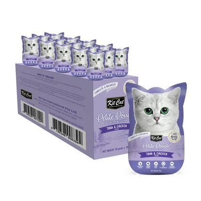 Kit Cat Petite Pouch 70g - Tuna &amp; Chicken (1 Box -24pcs)