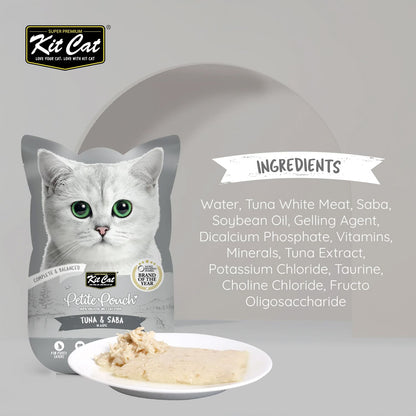 Kit Cat Petite Pouch 70g - Tuna & Saba