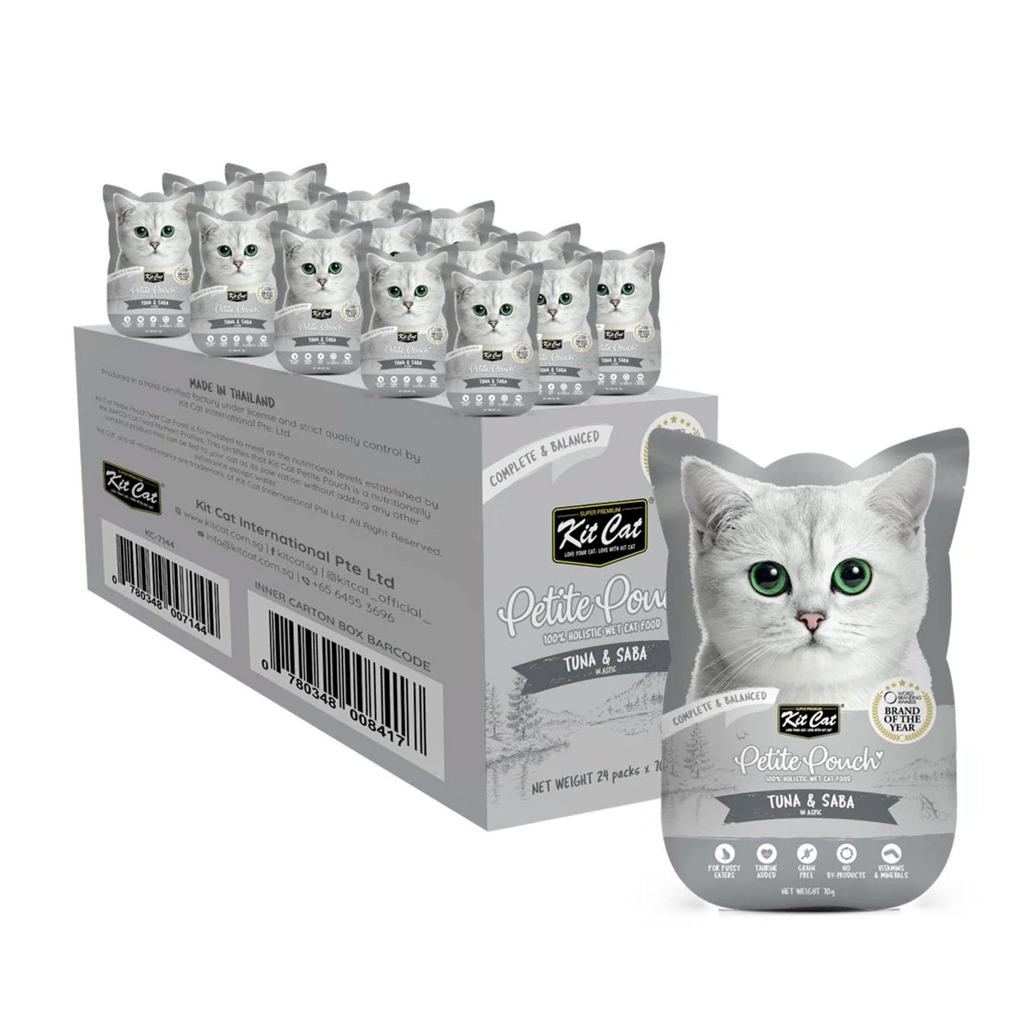 Kit Cat Petite Pouch 70g - Tuna & Saba (1 Box -24pcs)
