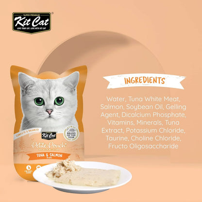Kit Cat Petite Pouch 70g - Tuna &amp; Salmon (1 Box -24pcs)