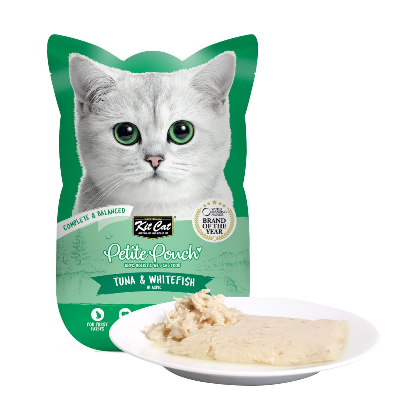 Kit Cat Petite Pouch 70g - Tuna & Whitefish (1 Box -24pcs)