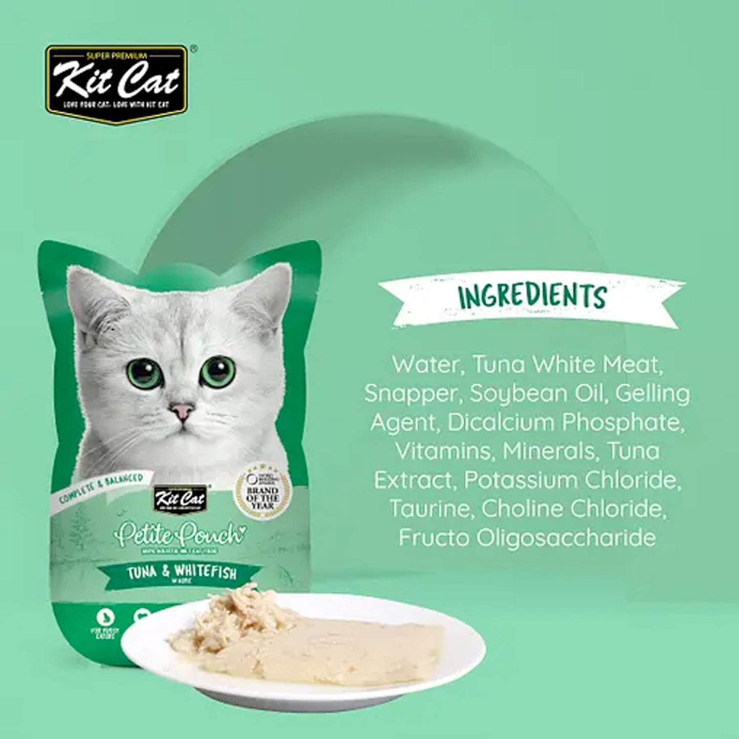 Kit Cat Petite Pouch 70g - Tuna & Whitefish
