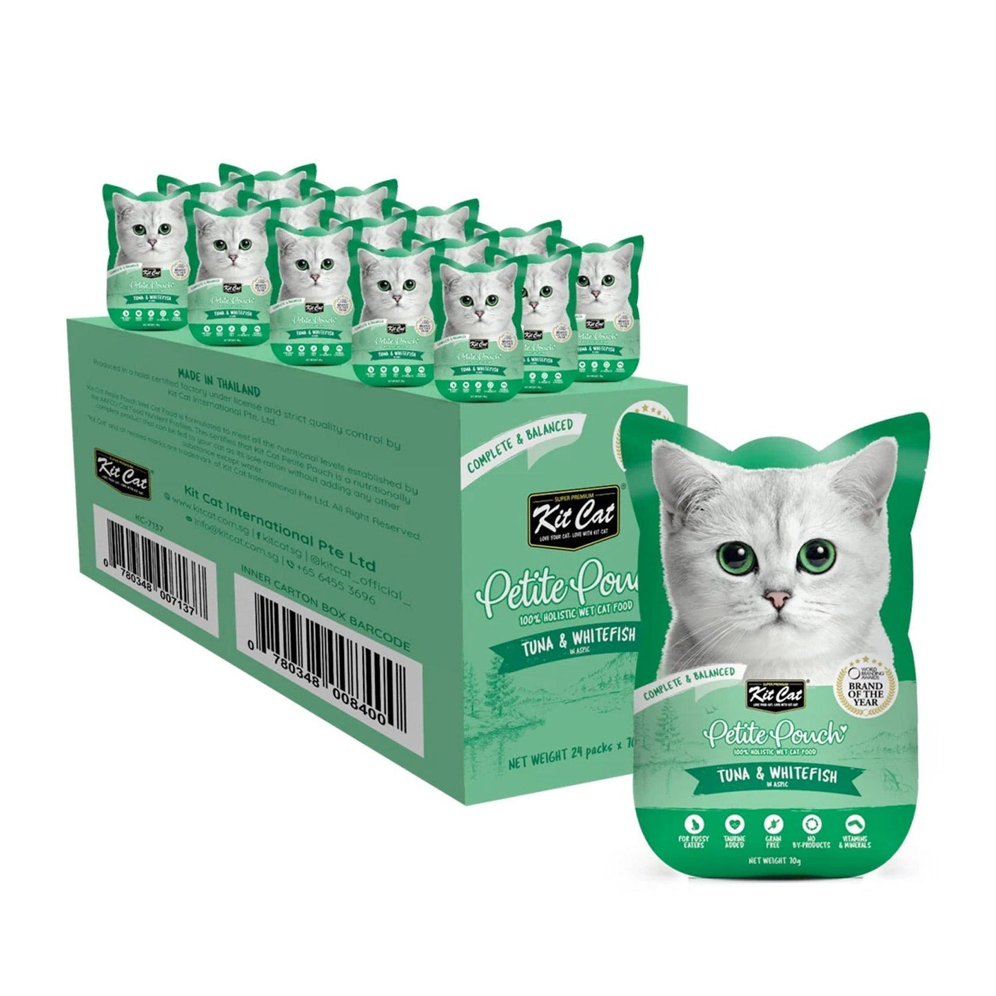 Kit Cat Petite Pouch 70g - Tuna & Whitefish