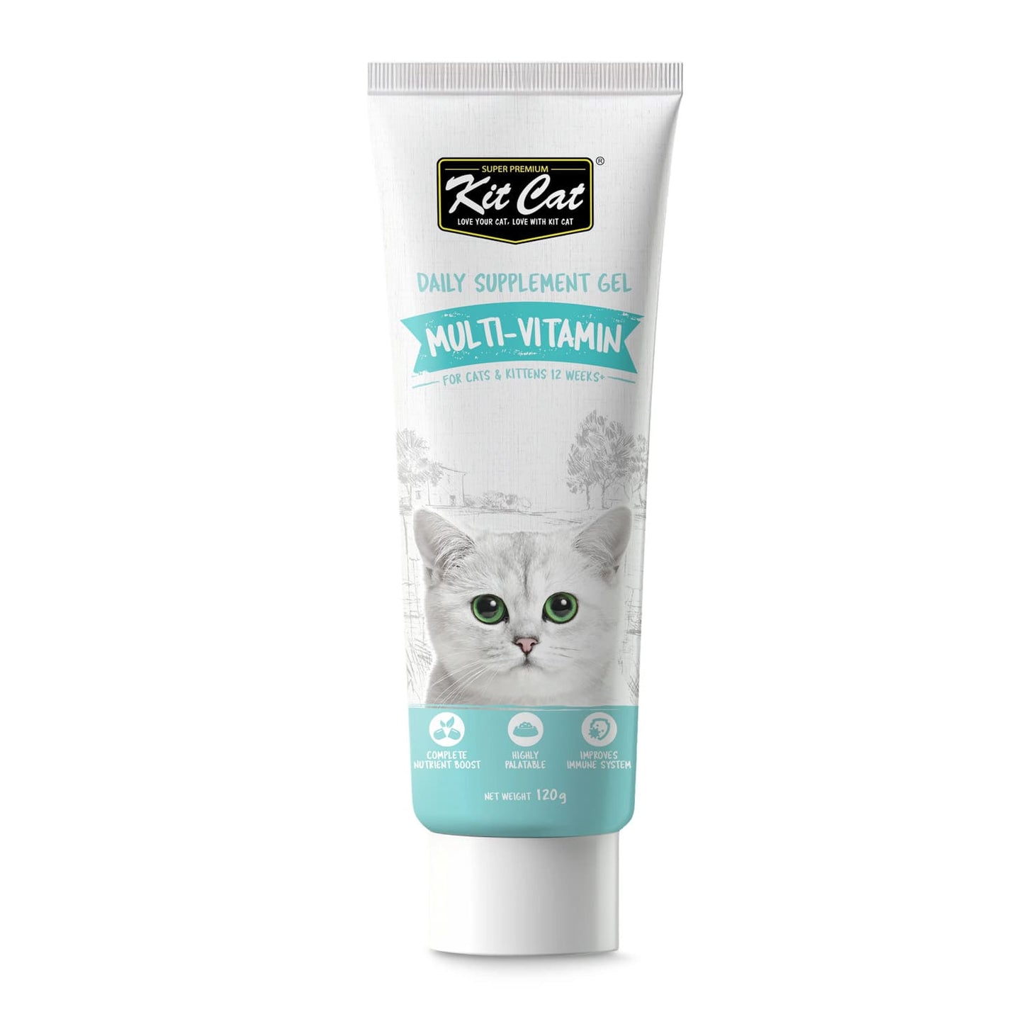 Kit Cat Daily Nutritional Supplement Gel For Cats &amp; Kittens - Multi-Vitamin (120g)