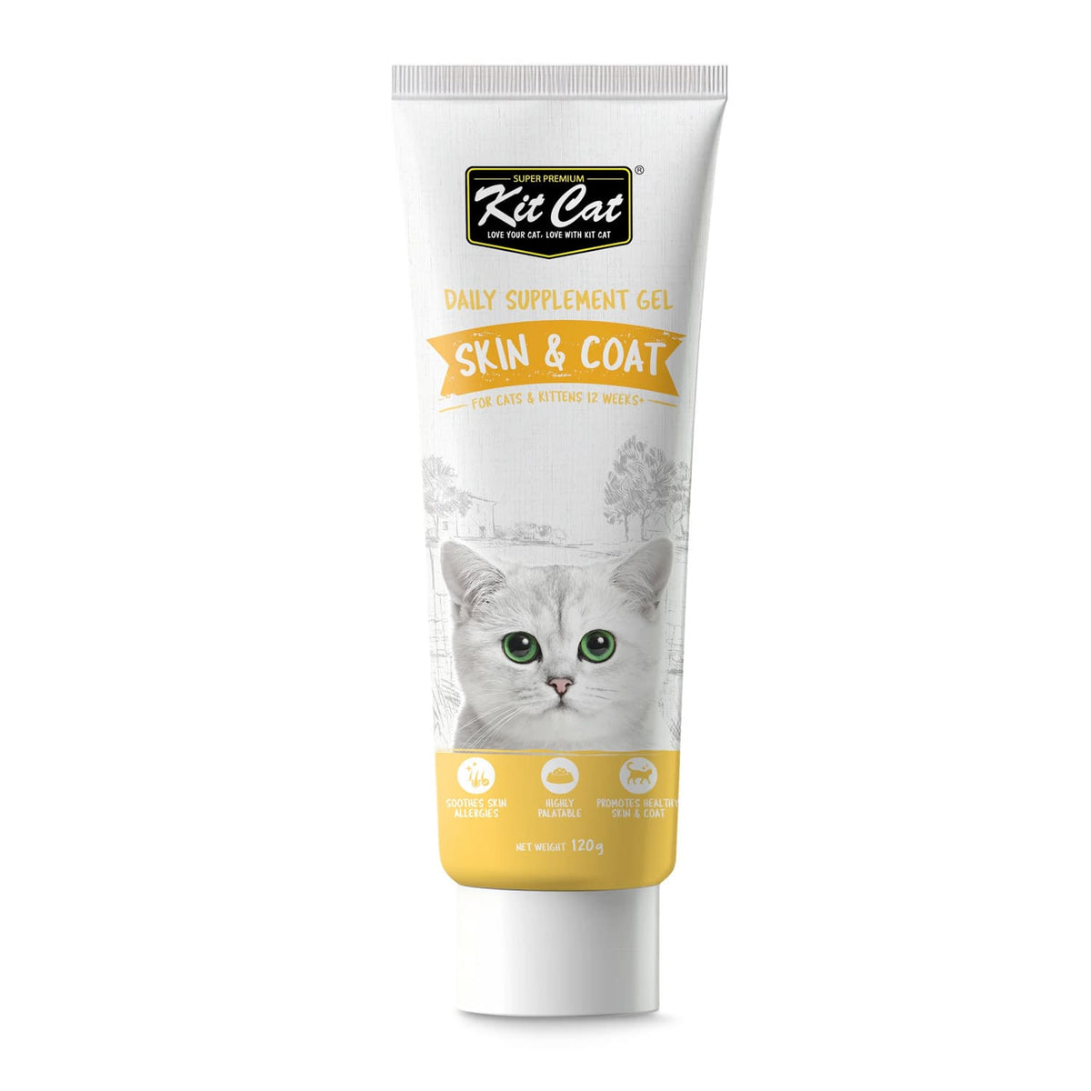 Kit Cat Daily Nutritional Supplement Gel For Cats &amp; Kittens - Skin &amp; Coat (120g)