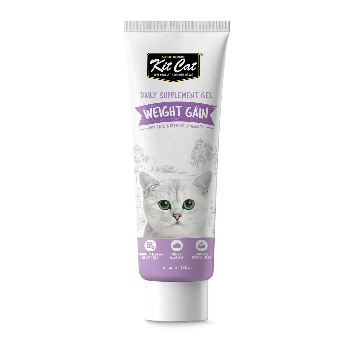Kit Cat Daily Nutritional Supplement Gel For Cats &amp; Kittens- Weight Gain (120g)