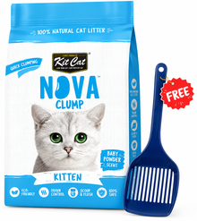 Kit Cat Soybean Litter Soya Clump Kitten Baby Powder 7L - Free Scoop