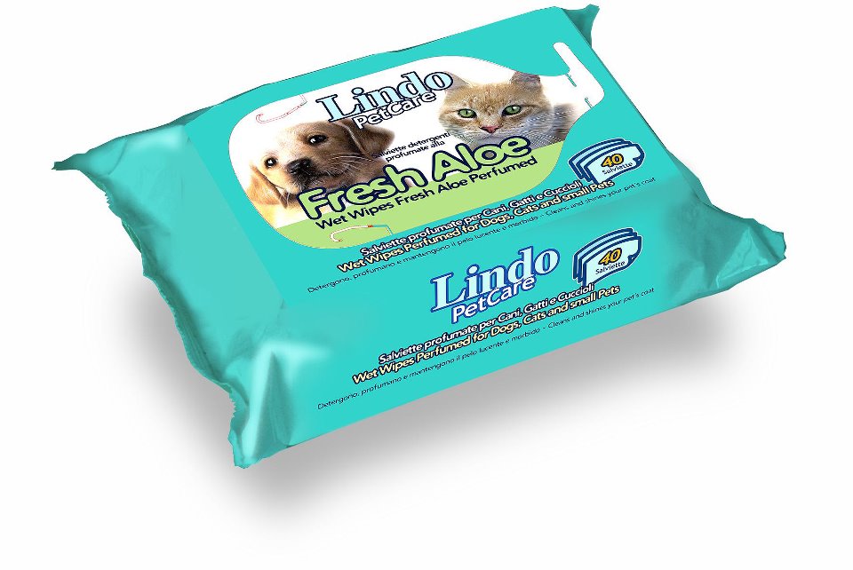 LindoCat Pet Wipes Fresh Aloe Perfumed