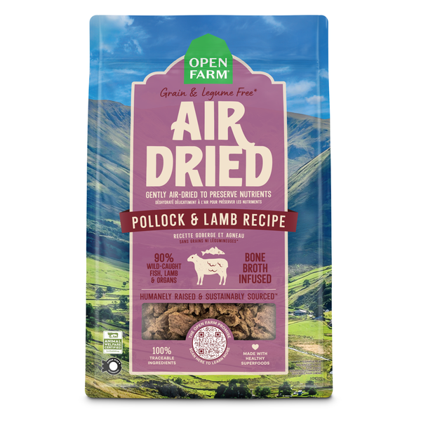 Open Farm Air Dried Alaskan Pollock & Lamb Recipe Dry Dog Food - 1LB