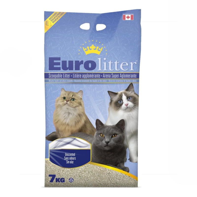 Euro Litter Clumping Cat Litter Baby Powder Scent 7kg