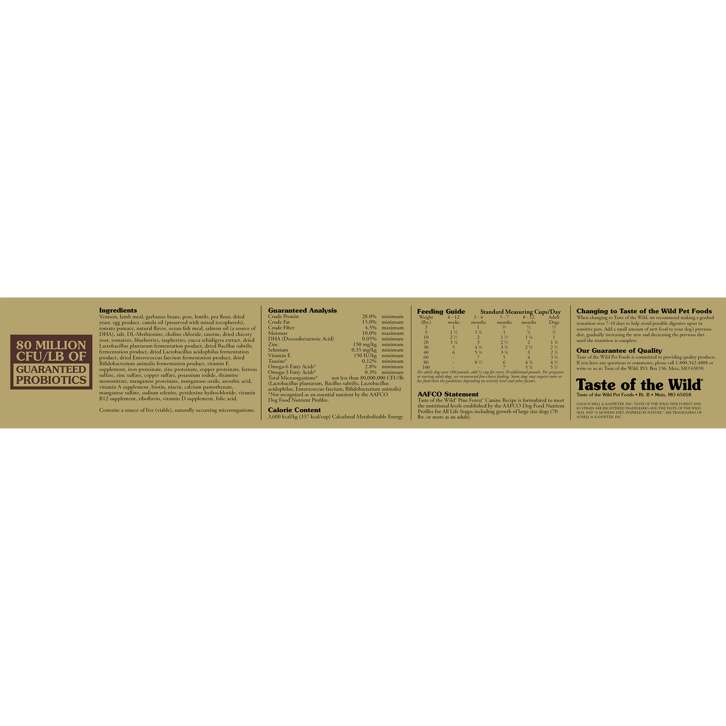 Pine Forest Canine Recipe  - 2Kg