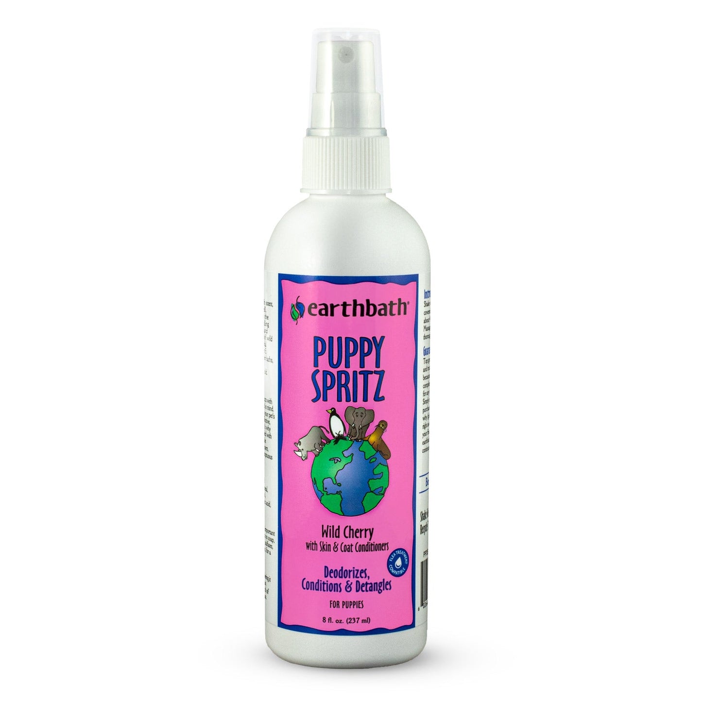 earthbathÂ® Puppy Spritz, Wild Cherry with Skin &amp; Coat Conditioners, Made in USA, 8 oz pump spray