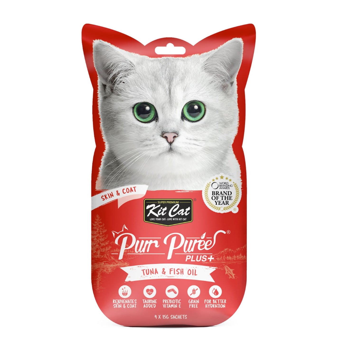 Kit Cat Purr Puree Plus+ Tuna &amp; Fish Oil (Skin &amp; Coat)