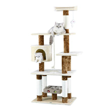 Go Pet Club 67" IQ Busy Box Cat Tree Condo with Sisal Covered Scratching Posts Overall Size : 16.25”L x 30”W x 67”H