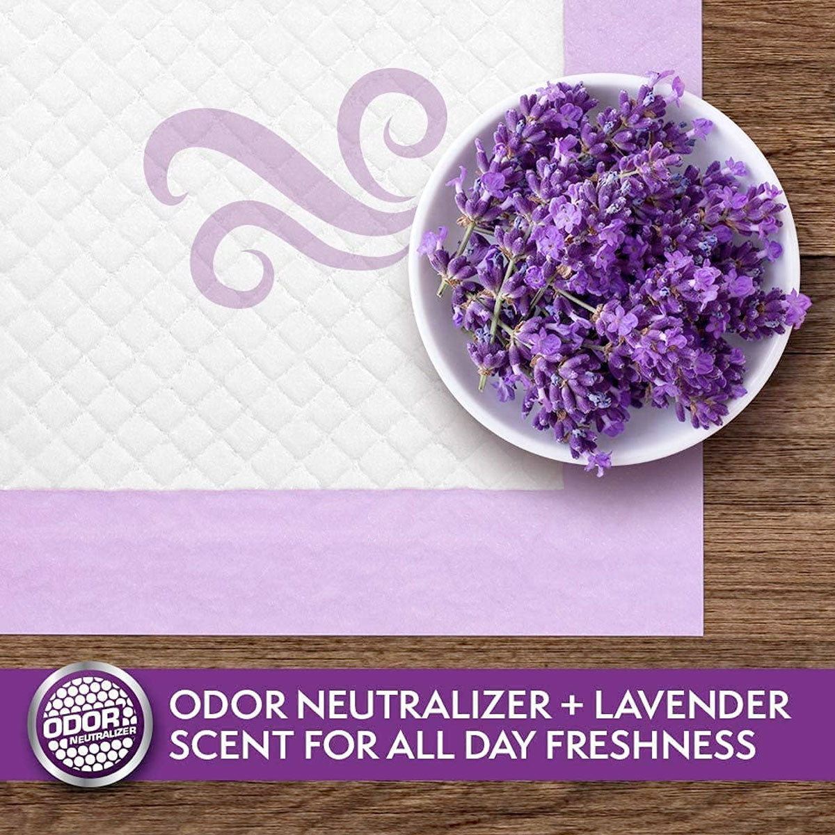 Simple Solution All Day Premium Dog Pads, Lavender Scent, 23" x 24" - Pack of 100 (Copy)