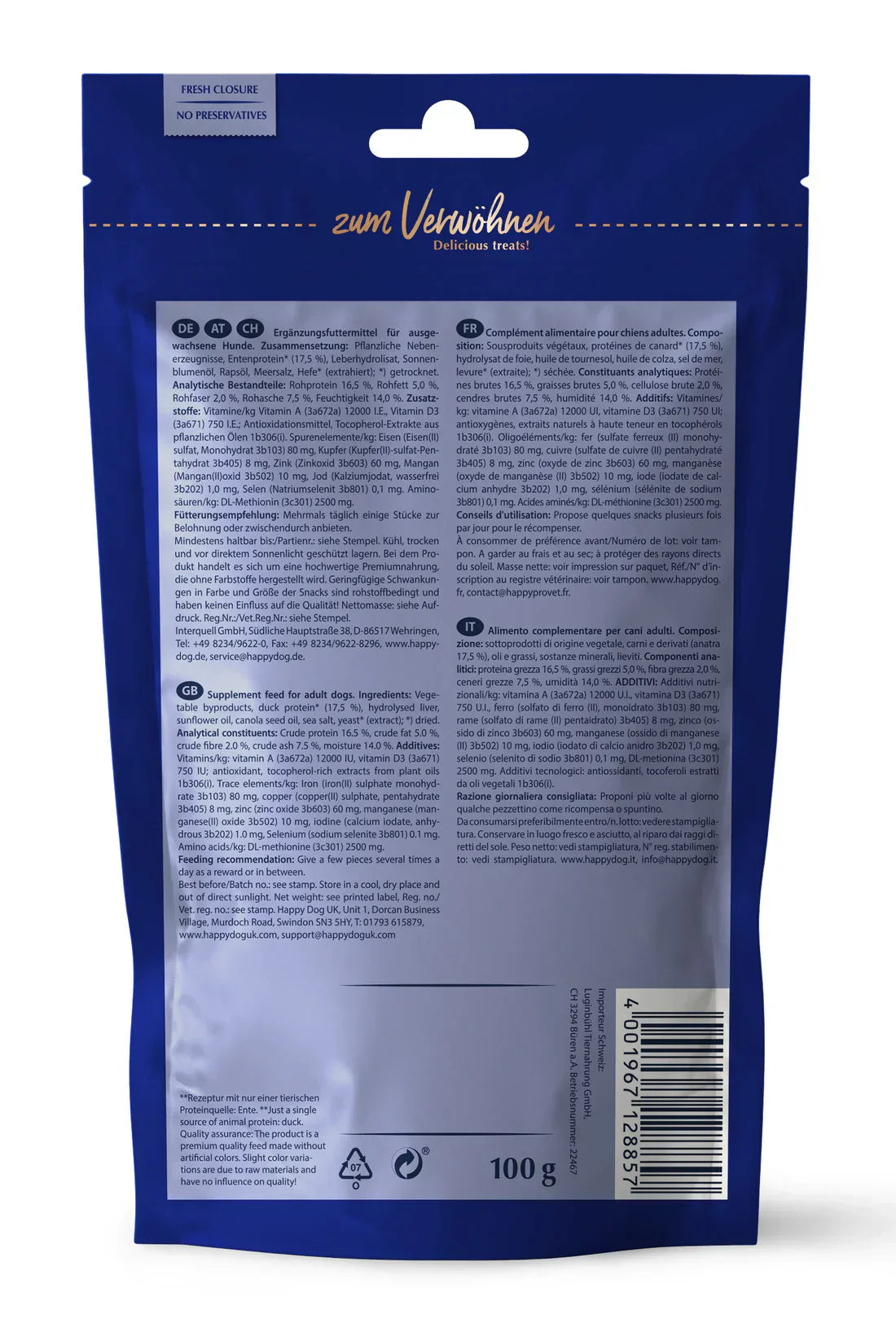 Happy Dog Soft Snack France 100 G