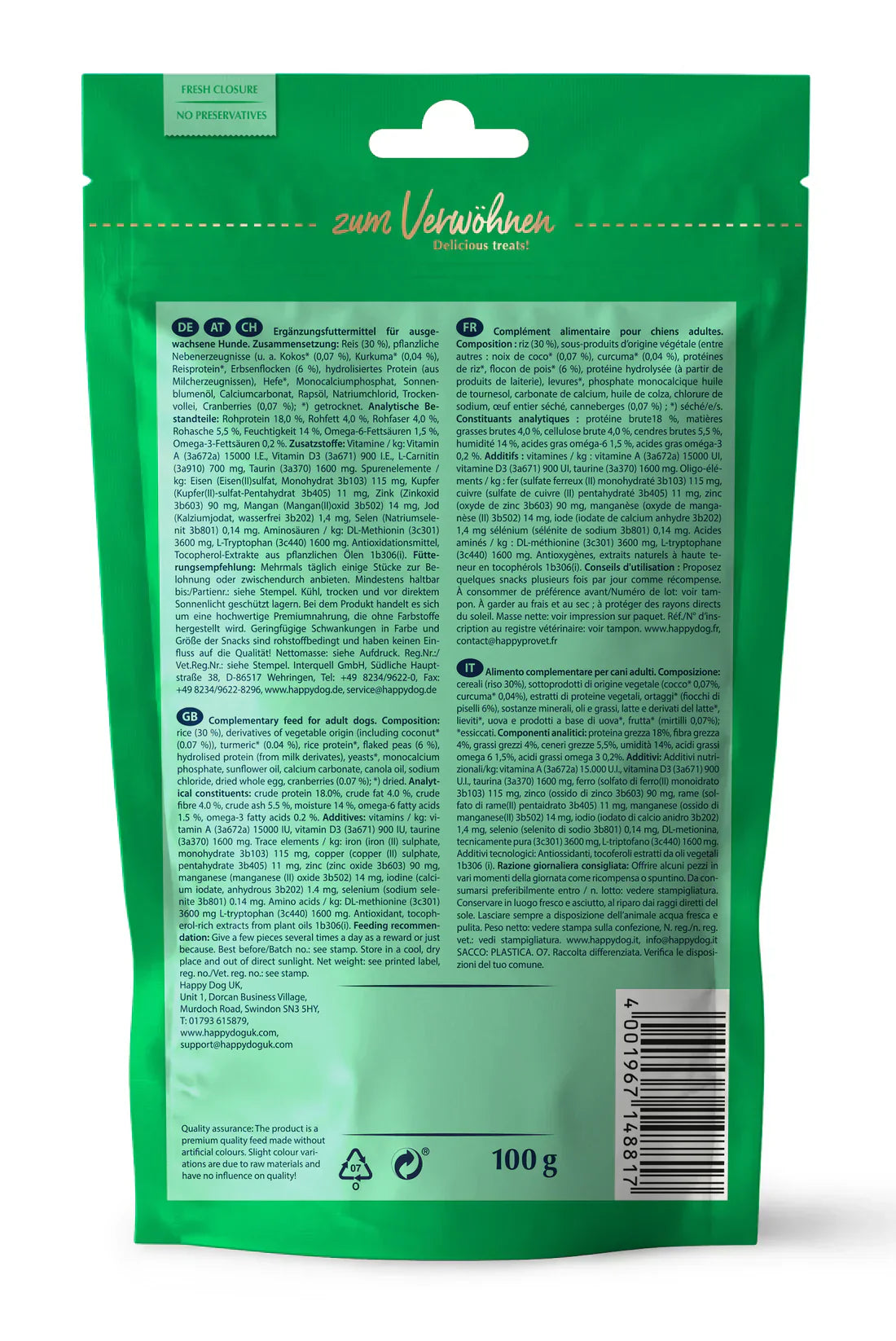 Happy Dog Soft Snack India 100 G
