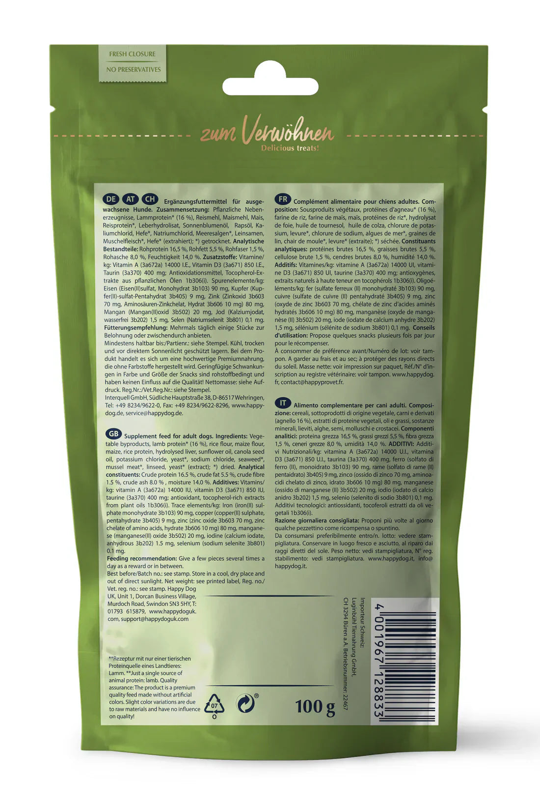 Happy Dog Soft Snack Neuseeland 100 G