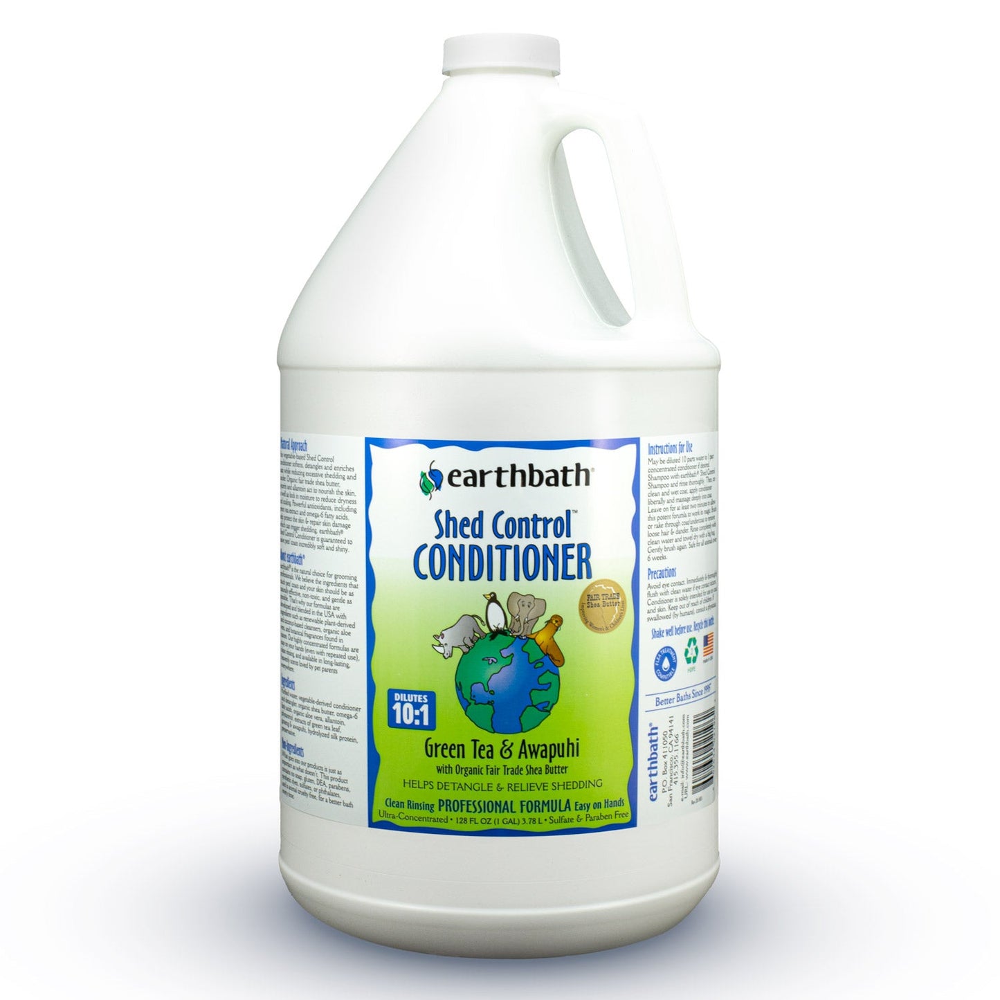 earthbathÂ® Shed Control Conditioner Green Tea & Awapuhi, Made in USA, 128 oz (1 Gallon)