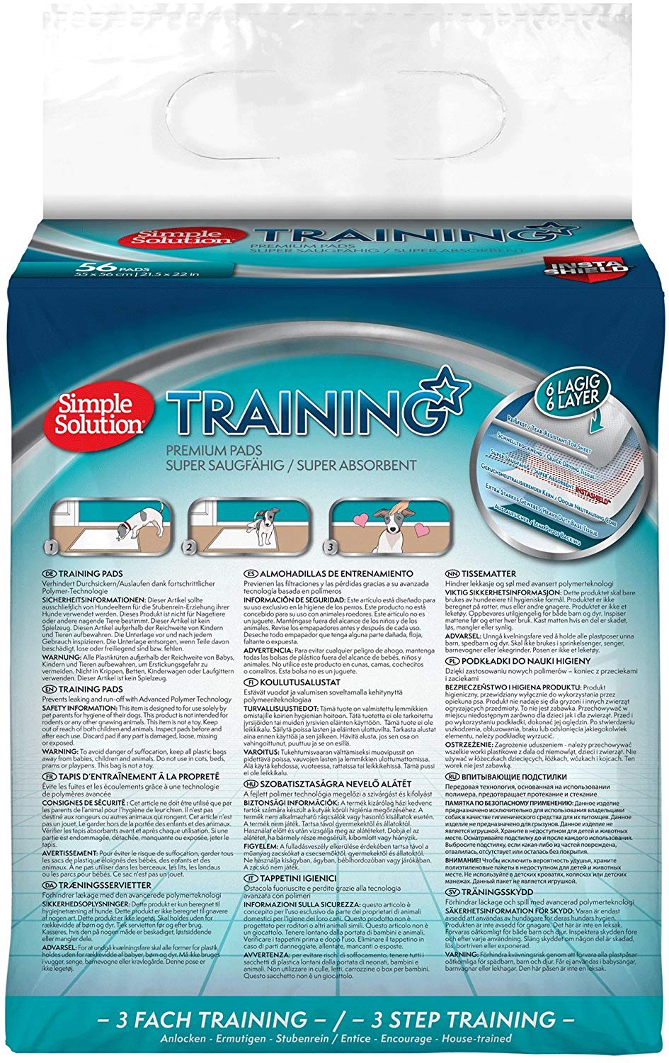 Simple Solution Premium Dog and Puppy Training Pads - 56 Pads