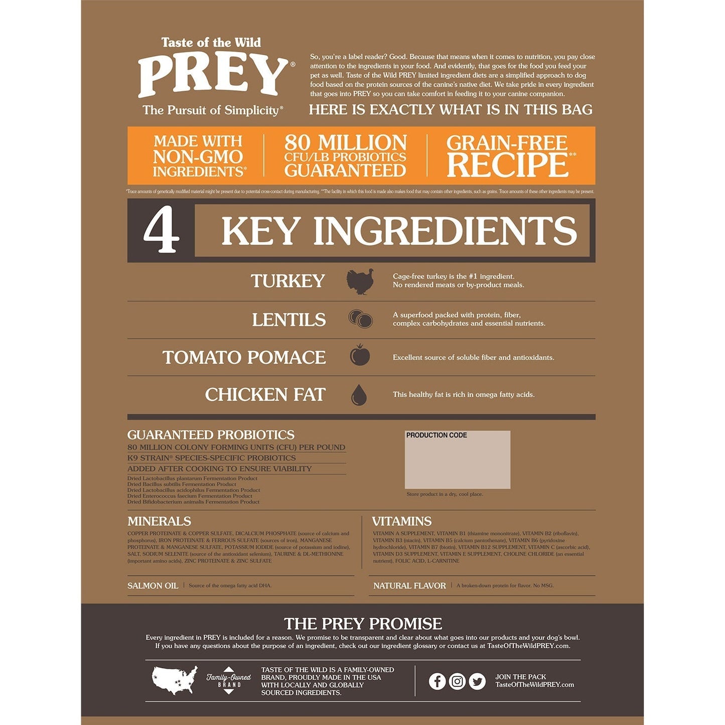 PREY Turkey Limited Ingredient Formula for Dogs 3.63Kg