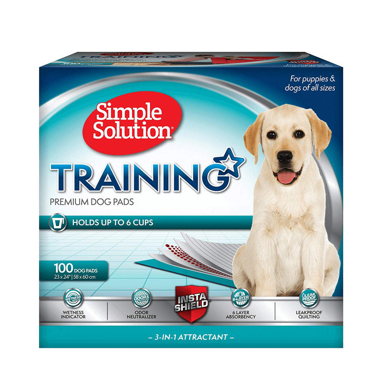 Simple Solution Premium Dog and Puppy Training Pads - Pack of 100 (Slightly damaged Master Carton)