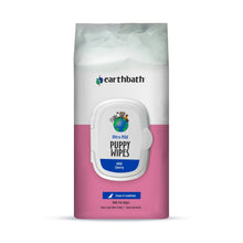 earthbathÂ® Ultra-Mild Puppy Wipes, Wild Cherry, Cleans &amp; Conditions, 100 ct plant-based wipes in re-sealable pouch