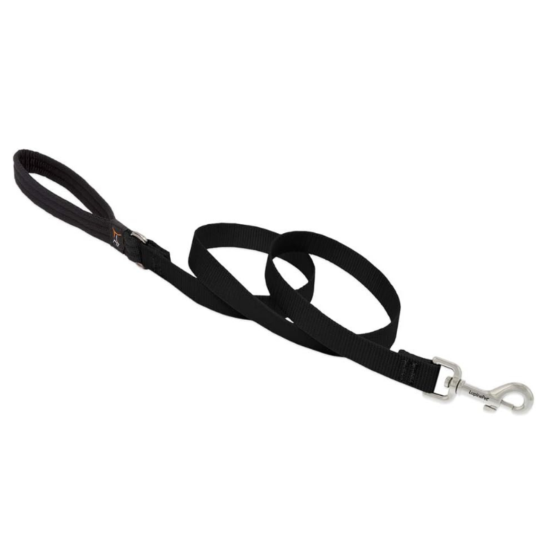 Lupine Basics Black 122cm Dog Leash with Padded Handle
