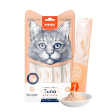Wanpy Creamy Lickable Cat Treats - Tuna &amp; Salmon (14gx5)