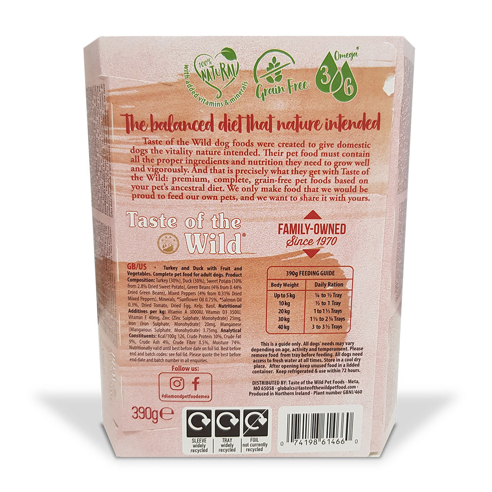 Wet Food TURKEY Fruit &amp; Veg Tray