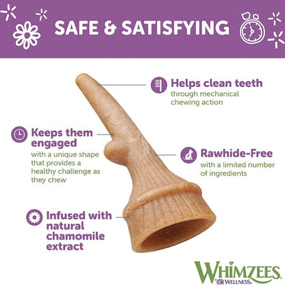 WHIMZEES Occupy Antler Natural Dental Chews for Dogs - Small (24pc)