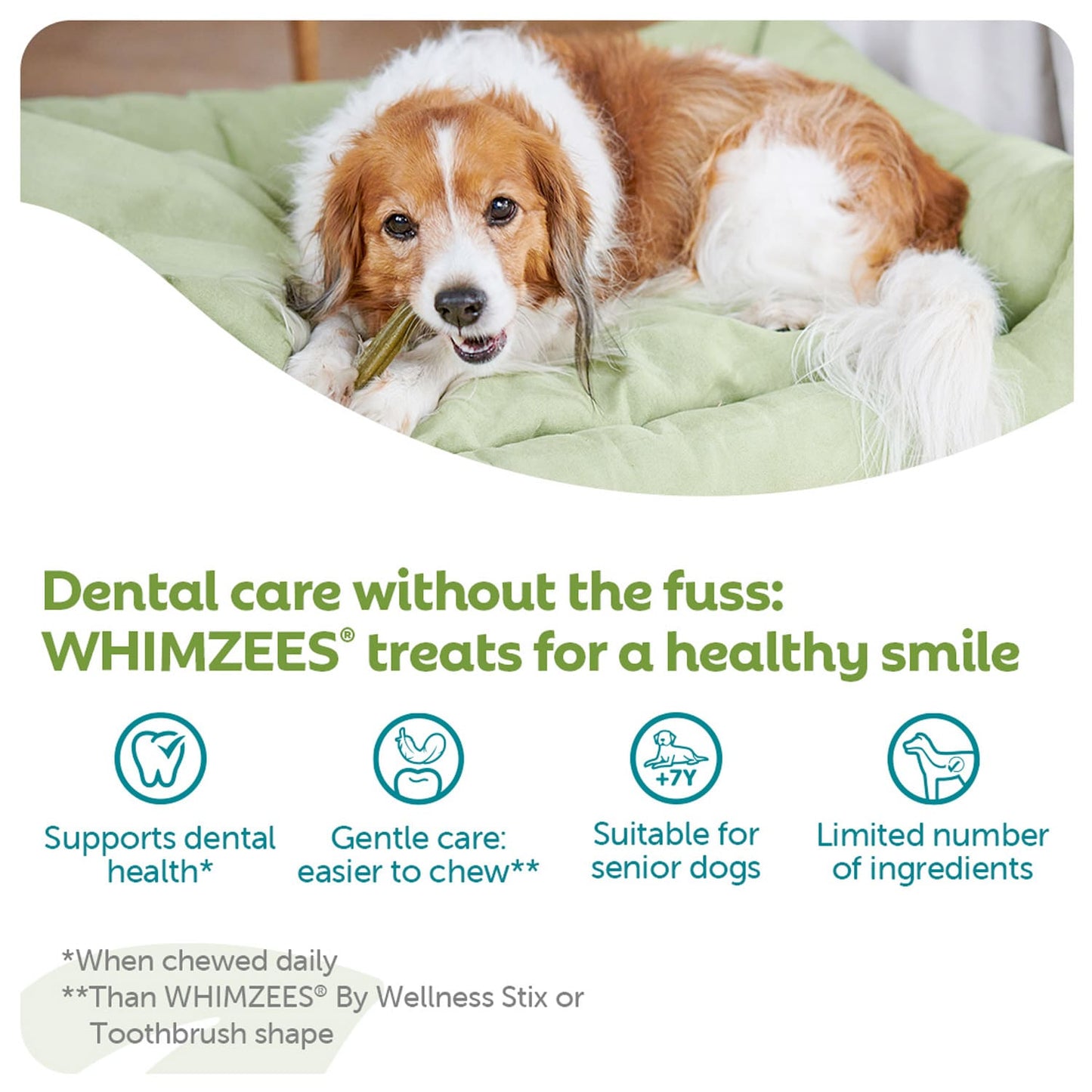 Whimzees Soft Daily Dental Dog Treats Value Bag -  Small (28 pcs)