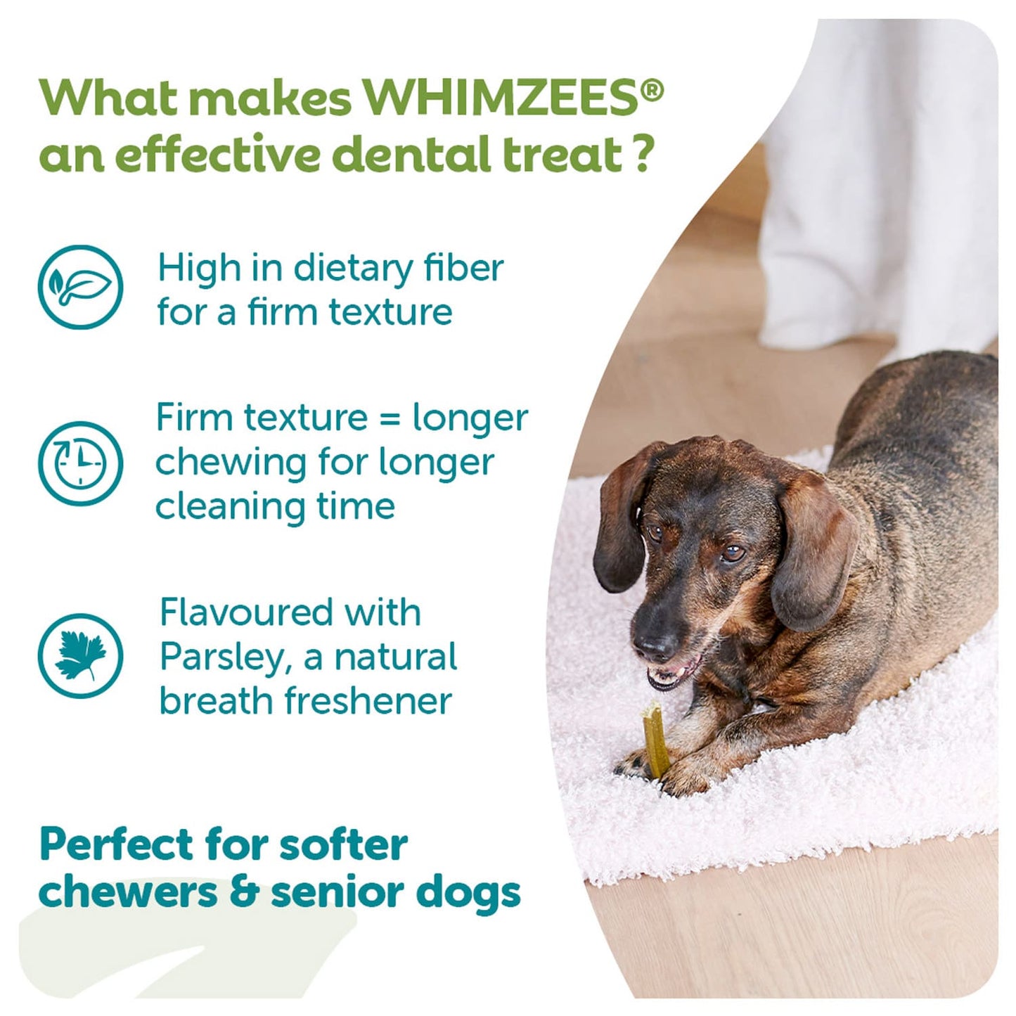 Whimzees Soft Daily Dental Dog Treats Value Bag -  X Small (56 pcs)