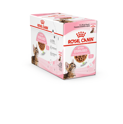 Royal Canin Feline Health Nutrition Kitten Sterilised Gravy (Wet Food - Pouches) 12 x 85 g